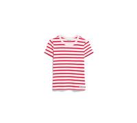 ARMEDANGELS Damen Ripp-T-Shirt KARDAA Stripes Bio-Baumwoll-Mix Slim Fit Pink Mist-Mars Red XS