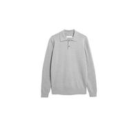 LANGARM-STRICKPOLOSHIRT | 100% Bio-Baumwolle - grau (S)
