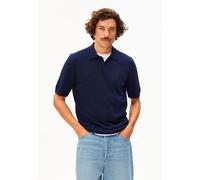 KURZÄRMLIGES STRICKPOLOSHIRT | 100% Bio-Baumwolle - blau (XXL)