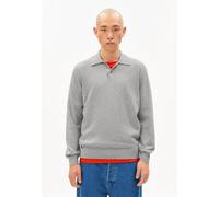 ARMEDANGELS KNIT POLO Herren Polo aus Bio-Baumwolle silver melange XXL