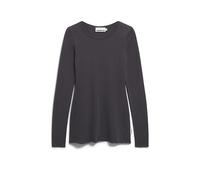 ARMEDANGELS EINIAARA SOFT LONGSLEEVE - Frauen Slim Fit Langsarmshirts - anthrazit S dark steel