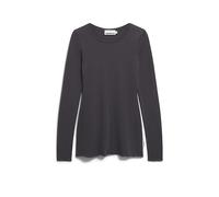 ARMEDANGELS EINIAARA SOFT LONGSLEEVE - Frauen Slim Fit Langsarmshirts - anthrazit XS dark steel