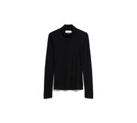 ARMEDANGELS GRAZILIAA WOOL BLEND - Damen Longsleeve Slim Fit aus Bio-Woll Mix black S