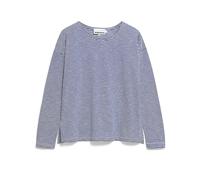 ARMEDANGELS - Women's Xianaa Lovely Stripes - Longsleeve, Gr. M, grau (Oatmilk/LapisBlue)