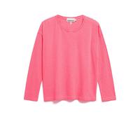 ARMEDANGELS Damen Longsleeve aus Bio-Baumwolle XIANAA Stripes Loose Fit Pink Mist-Mars Red XL