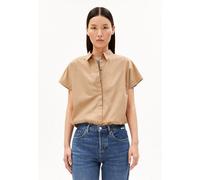POPLIN LARISAANA BLUSE | 100% Bio-Baumwolle - braun (L)
