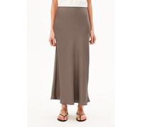Armedangels Damen Webrock LENOVAA Satin Naia™ Renew Mix Regular Fit Walnut Cream Größe M