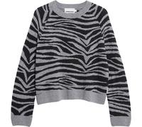 ARMEDANGELS Damen Pullover aus Bio-Woll Mix LILIRIAA ZEBRARAA Loose Fit Silver Melange-Steel Melange