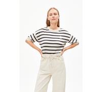 ARMEDANGELS LIZAA LINO STRIPES - Damen Strickshirt aus Leinen-Mix raw white-night sky S