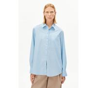 ARMEDANGELS LOOSE POPLIN Damen Bluse aus Bio-Baumwolle blue glow XS