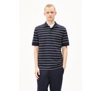 ARMEDANGELS MAARIO STRIPES - Männer Regular Fit Poloshirt - blau XL night sky-broken white
