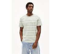 ARMEDANGELS MAARKOS BOLD STRIPES - Männer Relaxed Fit T-Shirt - mehrfarbig XL oatmilk-seagreen
