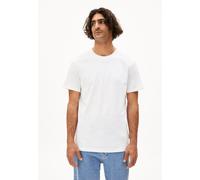 Armedangels Relaxed Fit T-Shirt aus Bio-Baumwoll-Mix Modell 'MAARKOS' in Weiss, Größe L