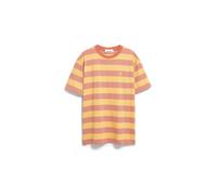 ARMEDANGELS MAARKOS STRIPES Herren T-Shirt aus Bio-Baumwolle sunflower-tabasco red L