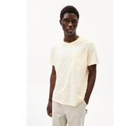 ARMEDANGELS MAARKOS POCKET STRIPES - Herren T-Shirt aus Bio-Baumwolle early yellow-broken white M