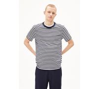 ARMEDANGELS MAARKOS POCKET STRIPES - Männer Relaxed Fit T-Shirt - blau L night sky-broken white