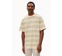 Armedangels Herren Maarkos Stripes T-Shirt (Größe L, beige)
