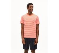 ARMEDANGELS MAARKOS STRIPES - Herren T-Shirt aus Bio-Baumwolle sunset orange-light oatmilk M