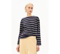 ARMEDANGELS MARYNAA FINE STRIPE Damen Longsleeve aus Bio-Baumwoll Mix tinted navy-golden hay XL