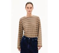 ARMEDANGELS MARYNAA FINE STRIPE Damen Longsleeve aus Bio-Baumwoll Mix walnut cream-oatmilk M