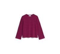 Armedangels - MARYNAA FINE STRIPE LONGSLEEVE cherry juice-cranberry juice - Gr. - XS