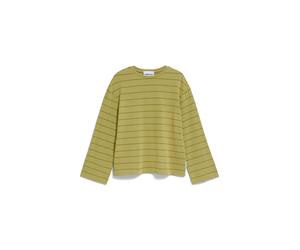 Armedangels - MARYNAA FINE STRIPE LONGSLEEVE new moss-dark moss - Gr. - M