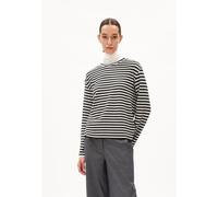 ARMEDANGELS MARYNAA KNITTED STRIPE - Damen Longsleeve Loose Fit aus Bio-Baumwoll Mix kitt-black L