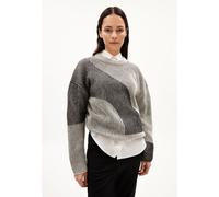 ARMEDANGELS - Women's Mayraa Vanise - Pullover, Gr. L, grau (Black/OffWhite)