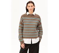 ARMEDANGELS MERINAA STRIPED Damen Strickpullover aus100% Bio-Baumwolle amberwood-oatmilk XL