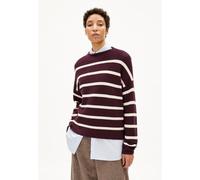 ARMEDANGELS MERINAA STRIPES - Damen Pullover aus Bio-Baumwolle dark cranberry-oatmilk M