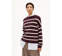 ARMEDANGELS MERINAA STRIPES - Damen Pullover aus Bio-Baumwolle dark cranberry-oatmilk S