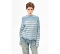 ARMEDANGELS - Women's Merinaa Stripes Knit Sweater - Pullover, Gr. XL, türkis (BlueGlow/Oatmilk)