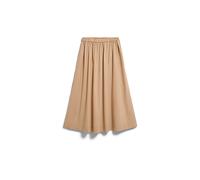 POPLIN MIDI-ROCK A-LINIE | 100% Bio-Baumwolle - braun (L)