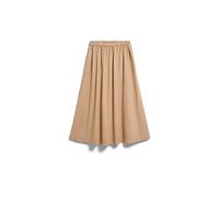 POPLIN MIDI-ROCK A-LINIE | 100% Bio-Baumwolle - braun (XS)