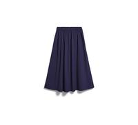 POPLIN MIDI-ROCK A-LINIE | 100% Bio-Baumwolle - blau (XL)