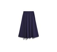POPLIN MIDI-ROCK A-LINIE | 100% Bio-Baumwolle - blau (XS)