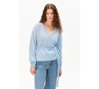 ARMEDANGELS MOHAIR BLEND WRAP Damen Strickjacke aus Mohair-Woll Mix blue glow S
