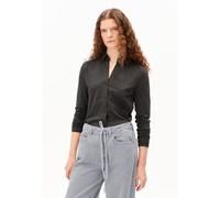 ARMEDANGELS NALAANNIA Damen Bluse aus Bio-Baumwoll Mix steel melange L