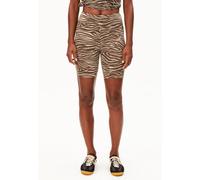 NEDAA ZEBRA MUSTER SHORTS | Bio-Baumwoll Mix - beige (XS)