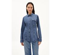 ARMEDANGELS NILAARA - Damen Bluse Slim Fit aus Bio-Baumwoll Mix iced indigo S