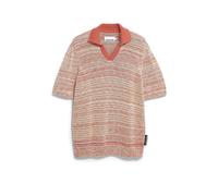 ARMEDANGELS - Yarnmix Knit - Polo-Shirt, Gr. L, rosa/beige (TabascoRed/Oatmilk/Sunflower)