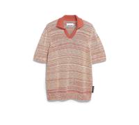 ARMEDANGELS - Yarnmix Knit - Polo-Shirt, Gr. XL, rosa/beige (TabascoRed/Oatmilk/Sunflower)