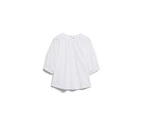 POPLIN BALLONÄRMEL-BLUSE | 100% Bio-Baumwolle - weiss (S)
