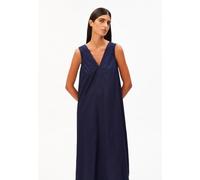 Armedangels Damen Poplin Maxi V-Neck Kleid (Größe M, blau)