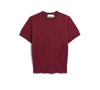 KURZÄRMLIGER STRICKPULLOVER | TENCEL™ Lyocell Mix - rot (L)