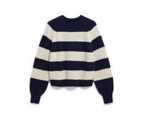 ARMEDANGELS KAAGI STRIPES - Frauen Loose Fit Strickpullover - blau M tinted navy