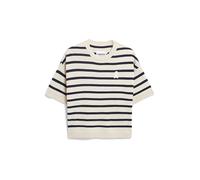 ARMEDANGELS LIZAA LINO STRIPES - Frauen Relaxed Fit Stricktop - mehrfarbig L raw white-night sky