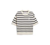 ARMEDANGELS LIZAA LINO STRIPES - Frauen Relaxed Fit Stricktop - mehrfarbig XS raw white-night sky