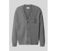 ARMEDANGELS Relaxed Fit Strickjacke aus reiner Wolle in Hellgrau Melange, Größe S