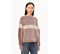 RIPPSTRICKPULLOVER MIT KUNSTWERK | - Bio-Woll Mix - mehrfarbig (XS)
